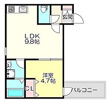 CASA友井  ｜ 大阪府東大阪市友井2丁目16-18（賃貸アパート1LDK・3階・33.38㎡） その2