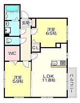 Cher I  ｜ 大阪府東大阪市若江東町2丁目1-52（賃貸アパート2LDK・2階・53.73㎡） その2