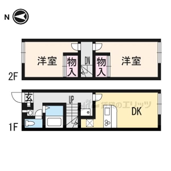 奈良県香芝市上中(賃貸アパート2DK・1階・49.68㎡)の写真 その2