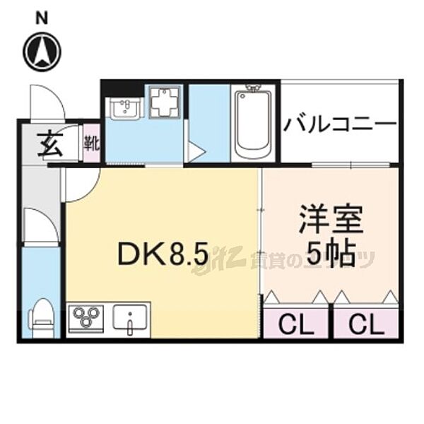 奈良県大和高田市日之出東本町(賃貸アパート1LDK・3階・34.04㎡)の写真 その2