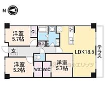 大阪府交野市天野が原町１丁目（賃貸マンション3LDK・1階・72.73㎡） その2