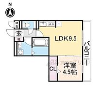 ブルームフォレスト 202 ｜ 奈良県大和郡山市小泉町東２丁目（賃貸アパート1LDK・2階・36.81㎡） その2