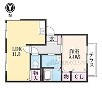 奈良県奈良市百楽園５丁目（賃貸アパート1LDK・1階・43.00㎡） その2