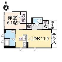 Ｓｅｒｅｎａ　Ｖｉｌｌａ　ＳＫ1 101 ｜ 奈良県奈良市五条西１丁目（賃貸アパート1LDK・1階・44.58㎡） その2