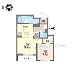 シャーメゾンフェリーチェ 1LDKの間取図画像
