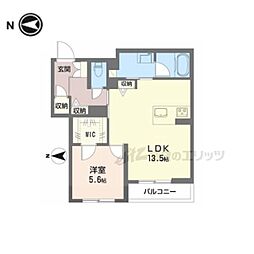 シャーメゾンフェリーチェ 1LDKの間取図画像