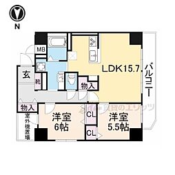 インフィニティ 2LDKの間取図画像