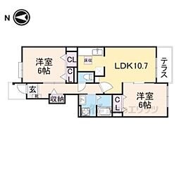 ラフィーネ 2LDKの間取図画像