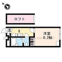 レオパレスAdvance富雄 1Kの間取図画像