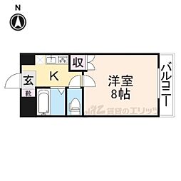 JPレジデンス新大宮 1Kの間取図画像