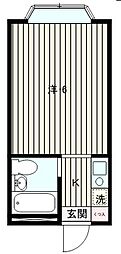 光パークマンション ワンルームの間取図画像