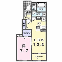 ラ　メゾン豊城Ｂ 102 ｜ 群馬県伊勢崎市豊城町2319-4（賃貸アパート1LDK・1階・50.14㎡） その2