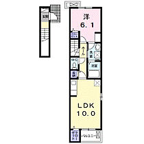 ルミナーレ　II 203 ｜ 群馬県高崎市下中居町494-4（賃貸アパート1LDK・2階・43.79㎡） その2