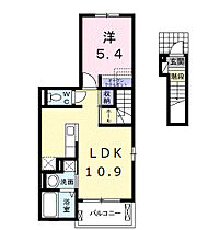 ヴィラ　ブルックサイド 201 ｜ 群馬県高崎市上並榎町495-6（賃貸アパート1LDK・2階・41.30㎡） その2