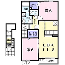 セルフィーユII 202 ｜ 群馬県高崎市日高町1327番地（賃貸アパート2LDK・2階・57.58㎡） その2