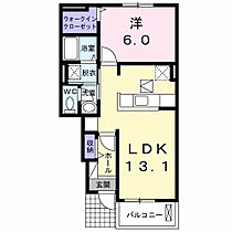 プリムローズII 103 ｜ 群馬県伊勢崎市除ケ町280番地3（賃貸アパート1LDK・1階・45.15㎡） その2