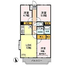 グランディール 405 ｜ 埼玉県深谷市上柴町西2丁目12-3（賃貸マンション3LDK・4階・65.72㎡） その2