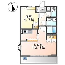 茜 206 ｜ 群馬県伊勢崎市西小保方町（賃貸アパート1LDK・2階・41.25㎡） その2