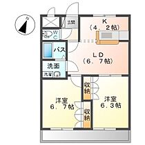 プラネット 202 ｜ 埼玉県児玉郡上里町大字金久保（賃貸アパート2LDK・2階・51.66㎡） その2