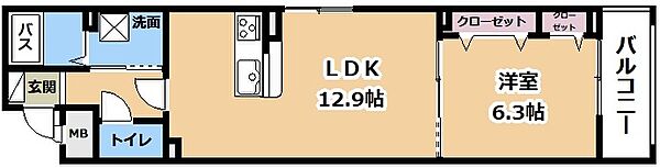 アドバンス ｜滋賀県草津市木川町(賃貸アパート1LDK・3階・44.86㎡)の写真 その2