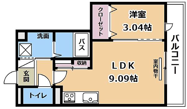 SaisonnierII ｜滋賀県草津市野路町(賃貸アパート1LDK・3階・31.88㎡)の写真 その2