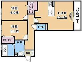 アルタ青地ビュー  ｜ 滋賀県草津市青地町（賃貸アパート2LDK・2階・58.34㎡） その2