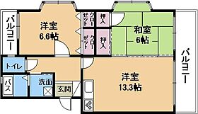 滋賀県草津市東矢倉2丁目（賃貸マンション2LDK・3階・63.18㎡） その2