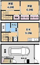 サンビオーズ 2DKの間取図画像