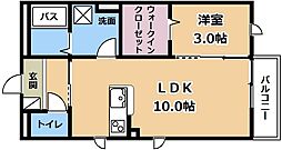 トランクライン 1LDKの間取図画像