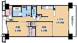 ブランズシティ南草津 2LDKの間取図画像