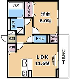 LUMIERE DU SOIR DEUX 1LDKの間取図画像