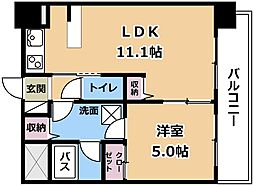 REGALO大津なぎさ公園 1LDKの間取図画像