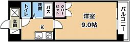 ラ・ルース2 1Kの間取図画像