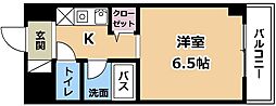 萱野ビル ワンルームの間取図画像