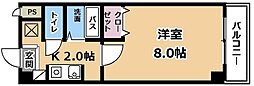 郁文館 1Kの間取図画像