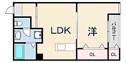 光南荘マンション 1LDKの間取図画像