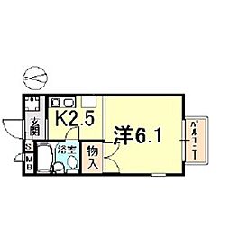 ファインコート仁川 ワンルームの間取図画像