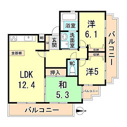 ワコーレ甲子園若草町 3LDKの間取図画像