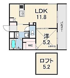 西宮市樋之池町マンション 1LDKの間取図画像