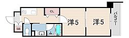 COMFORIA西宮 2Kの間取図画像