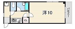 菅ハイツ 1Kの間取図画像