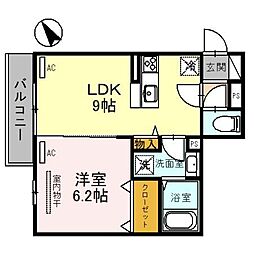 セレーノ南甲子園 1LDKの間取図画像