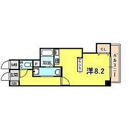 ラ・フォンテ甲東園 ワンルームの間取図画像