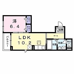 ルーチェ 1LDKの間取図画像