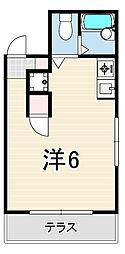 レジデンシア甲子園口 ワンルームの間取図画像