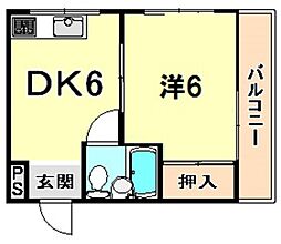 ドルミグランリオ 1DKの間取図画像