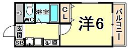 アルマーレ 1Kの間取図画像