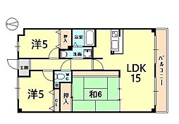 レフィナード 3LDKの間取図画像