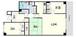 ロイヤル苦楽園 3LDKの間取図画像
