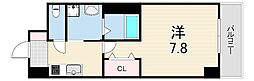ハックスビエント甲子園口 1Kの間取図画像